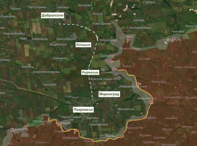 ЗСУ можуть потрапити в оточення під Покровськом і Мирноградом qkzidehiquxikrhab